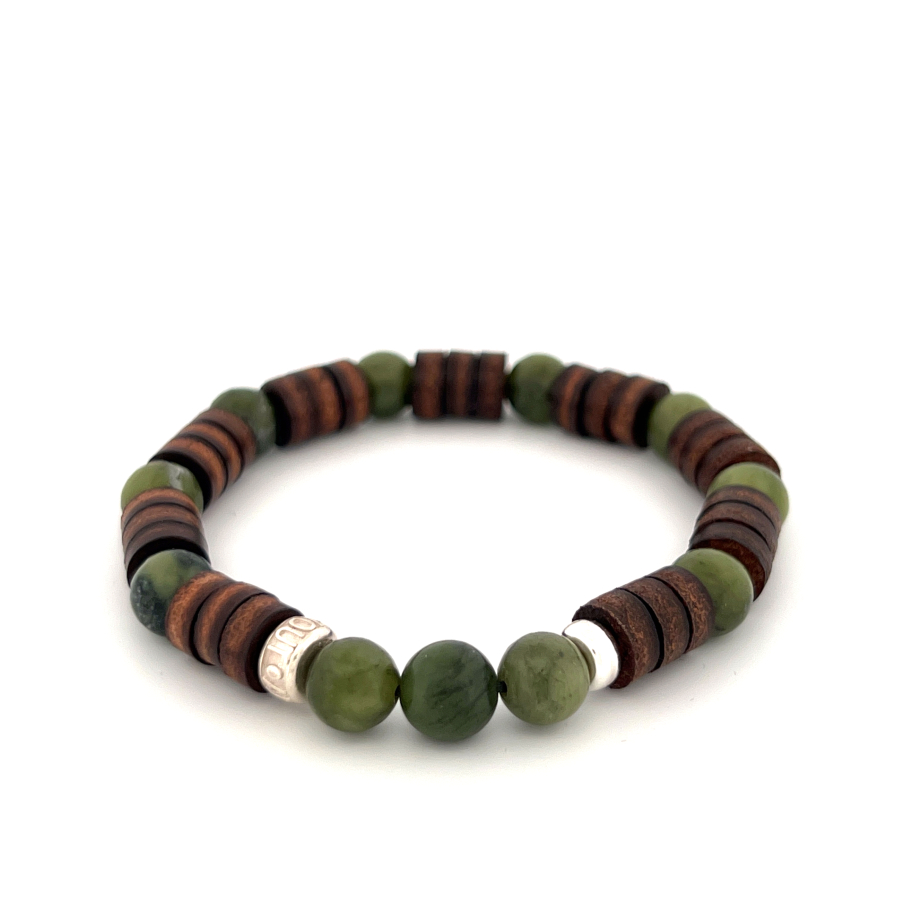 LeatherPearl Armband mit Seraphinit